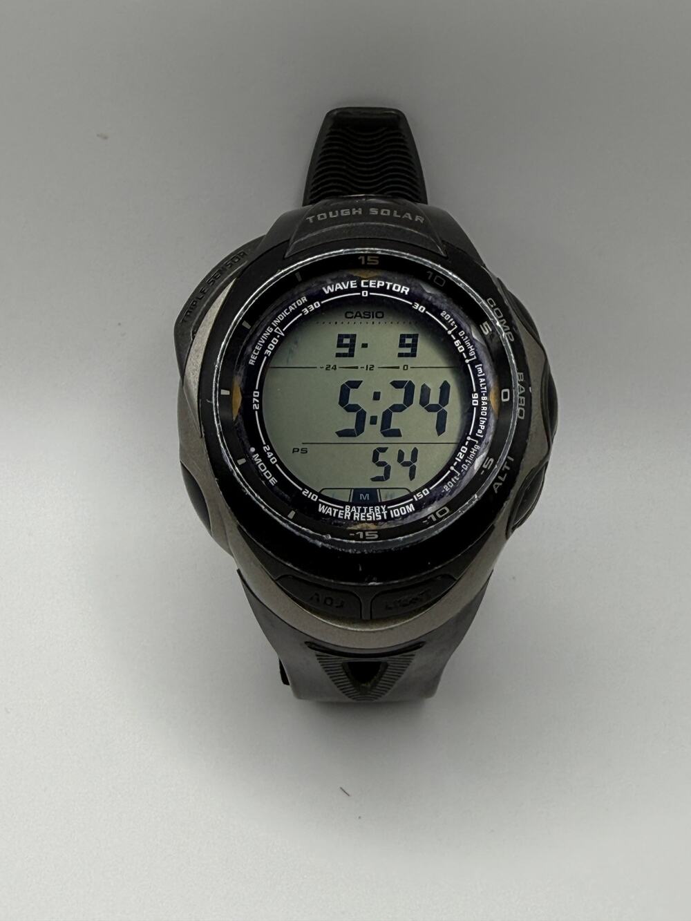 Casio Pathfinder PAW-1200 Wave Ceptor Solar Digital Mens Watch